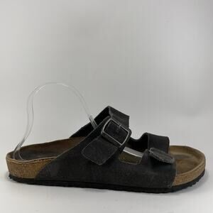 Birkenstock Arizona Sandals Mens Size 45 US Size 12-12.5 Brown Suede Slides